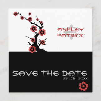 Convite Casamento Yin-Yang Oriental Sakura
