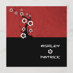 Convite Casamento Yin-Yang Oriental Sakura