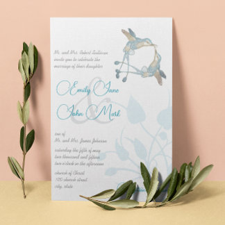 Convite Casamentos de aves de amizade com beija-flor