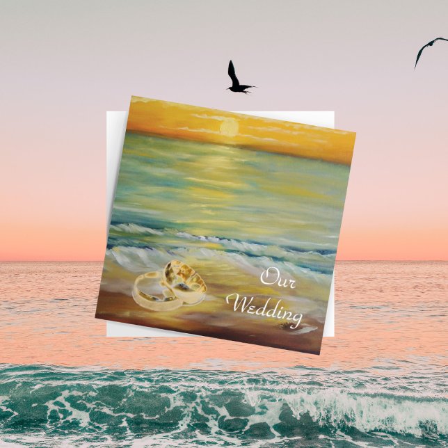 Convite Casamentos de praia em Sunset (Criador carregado)