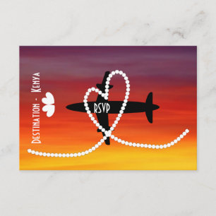 Convite Casamentos no Exterior Quênia RSVP
