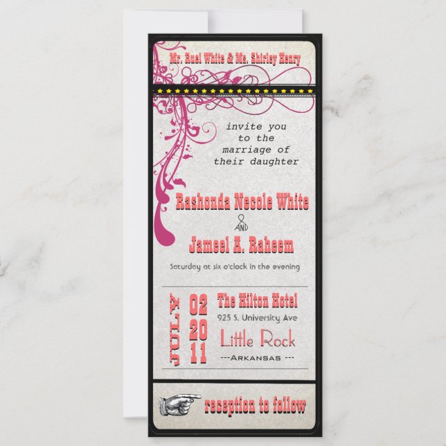 Convite Casamentos Personalizados (Frente)