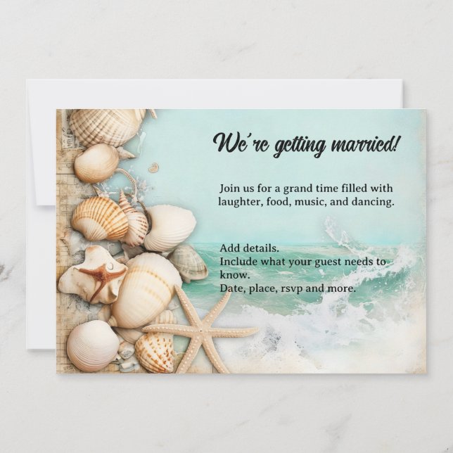 Convite Cascas de praia 3 (Verso)