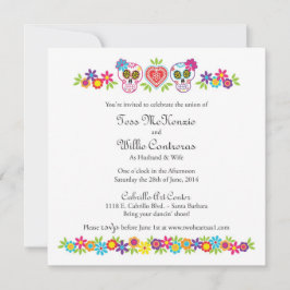 Convite Cascas e flores de açúcar personalizadas - Fundo a