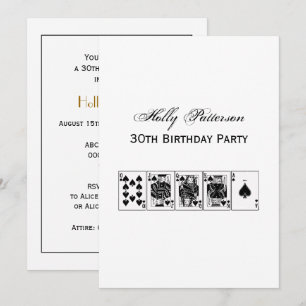 Convite Casino Night Poker Royal Hetero Flush Spades