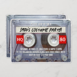 Convite Cassete Mixtape dos anos 80 Festa de Figurino de H