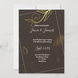 Convite Castanho e branco russos