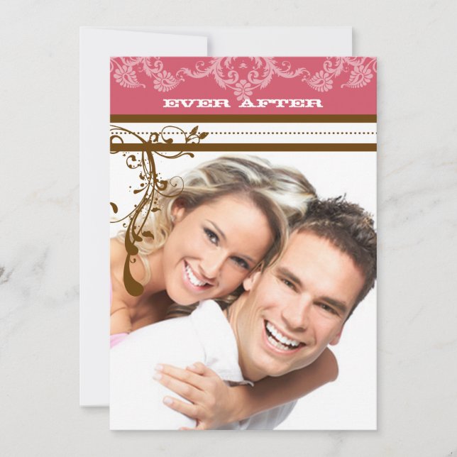 Convite Castanho-rosa-rosado, castanho-pintado, candelabro (Frente)