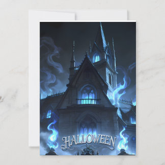 Convite Castelo Assombrado de Halloween Gótico
