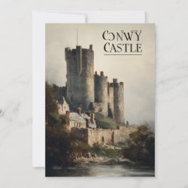 Convite Castelo Conwy País de Gales Pintura a Óleo Impress