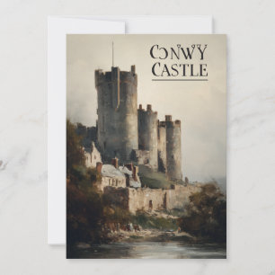 Convite Castelo Conwy País de Gales Pintura a Óleo Impress