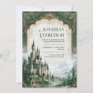 Convite Castelo da Montanha Esmeralda Casamento