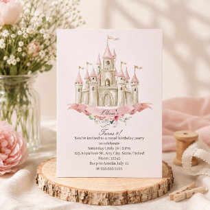 Convite Castelo da Princesa Aniversário Real