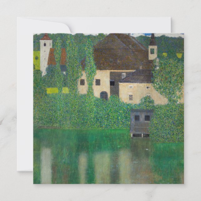 Convite Castelo de Água de Gustav Klimt (Frente)