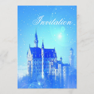 Convite castelo de conto de fadas do partido princesa
