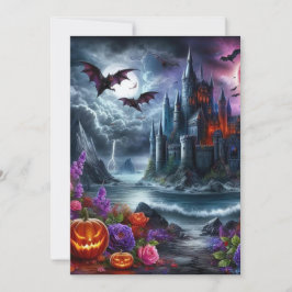 Convite Castelo de Halloween Spooky