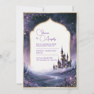 Convite Castelo de Lavanda ao Crepúsculo Casamento