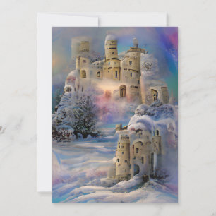 Convite Castelo de Snowy na Wonderland de inverno