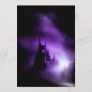 Convite Castelo de Spooky Purple Assombrado