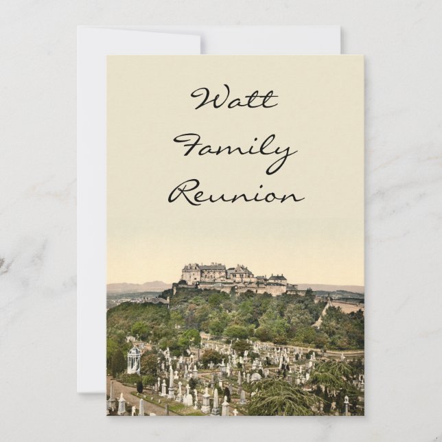 Convite Castelo de Stirling, Stirling, Escócia (Frente)