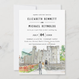 Convite Castelo Elegante | Fim de Semana de Casamento Ilus