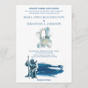 Convite *~* Castelo Medieval Fantástico Escadas Cavaleiro 