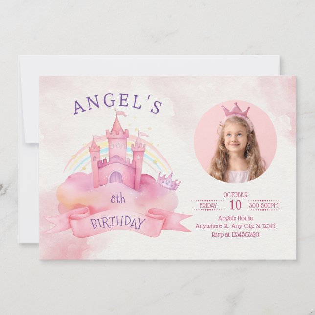 Convite Castelo Princesa (Frente)