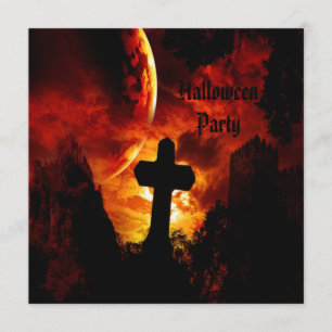 Convite Castelos & partido do Dia das Bruxas dos crânios