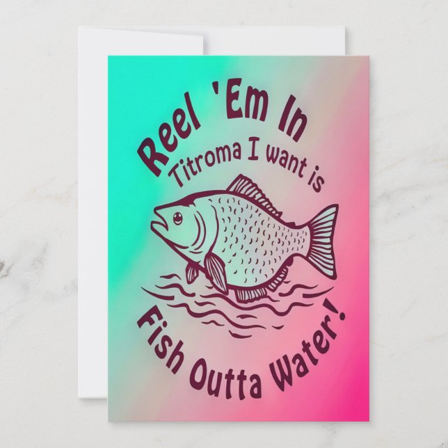 Convite Casting a Line for Fun (Frente)