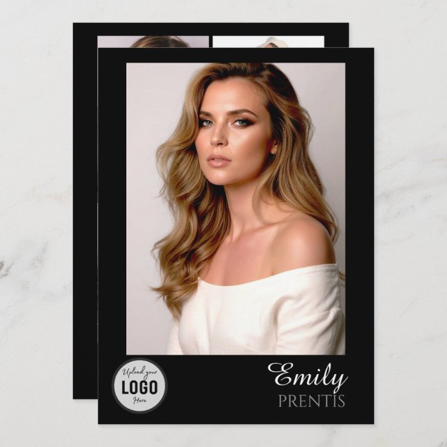 Convite Casting Call Comp Cards | 5 Photos with Logo (Frente/Verso)