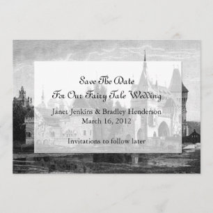 Convite Castle Save The Date Wedding Announce