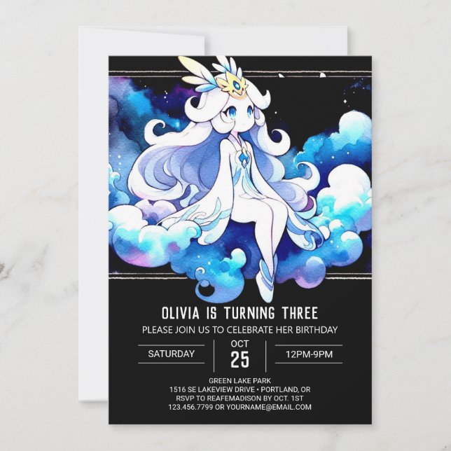 Convite Castle Whimsy Princess Birthday (Frente)