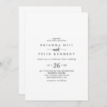 Convite Casual à Caligrafia Minimalista