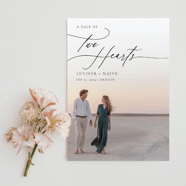 Convite Casual Calliografia Orçamento Foto Casual (Criador carregado)