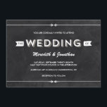 Convite Casual Chalkboard Wedding<br><div class="desc">Um convite de casamento casual e divertido com uma vibração de na moda. Cartões RSVP correspondentes:</div>