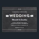 Convite Casual Chalkboard Wedding<br><div class="desc">Um convite de casamento casual e divertido com uma vibração de na moda. Cartões RSVP correspondentes:</div>