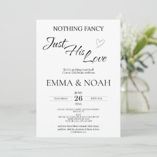 Convite Casual Christian Wedding Invitation | Faith