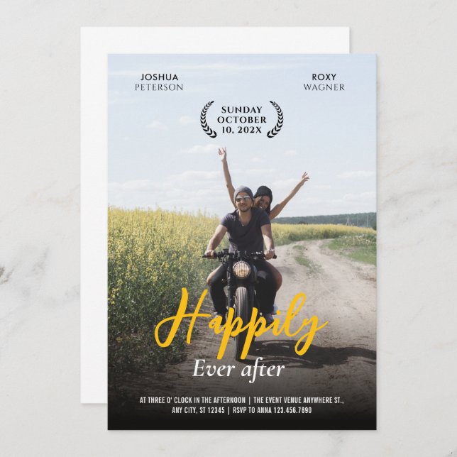 Convite Casual de Diversão Moderna (Frente/Verso)