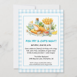 Convite Casual de frutos do mar - aniversário de Fritura d