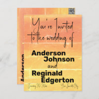 Convite Casual de Verão Amarelo Dourado de Dois La