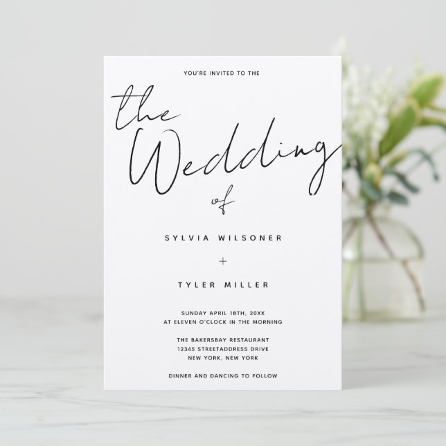 Convite Casual Kraft Wedding (Em pé/Frente)