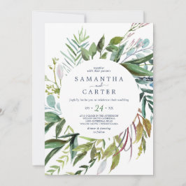 Convite Casual para Casamento de Summer Greenery