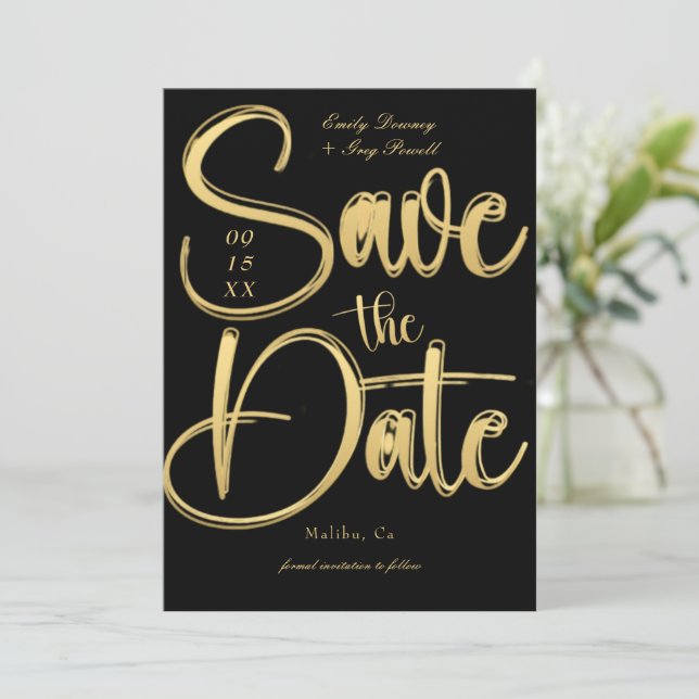 Convite Casual Save the Date (Em pé/Frente)