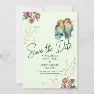Convite Casual script typography wedding save the date