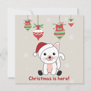 Convite Cat Christmas Snow Winter Animals Cats Invitation
