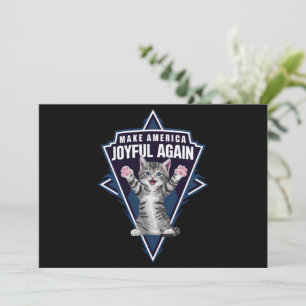 Convite Cat Lady Torna a América Joyful Novamente Harris W