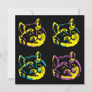 Convite Cat Lover Quatro Kitten Pop Art