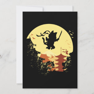 Convite Cat Ninja Samurai Shinobi Kitten Gatinho Pet Anima