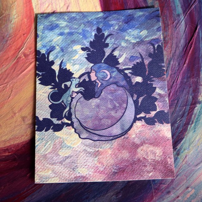 Convite Cat Witch Moon Goddess Wiccan Cat Person  (Criador carregado)