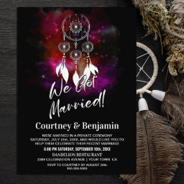 Convite Catcher de Sonho Noite Estrelada Recepção de Casam